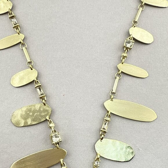 Kendra Scott Necklace Airella Adjustable Choker Gold Tone Clear Rhinestones $110 - Picture 9 of 14